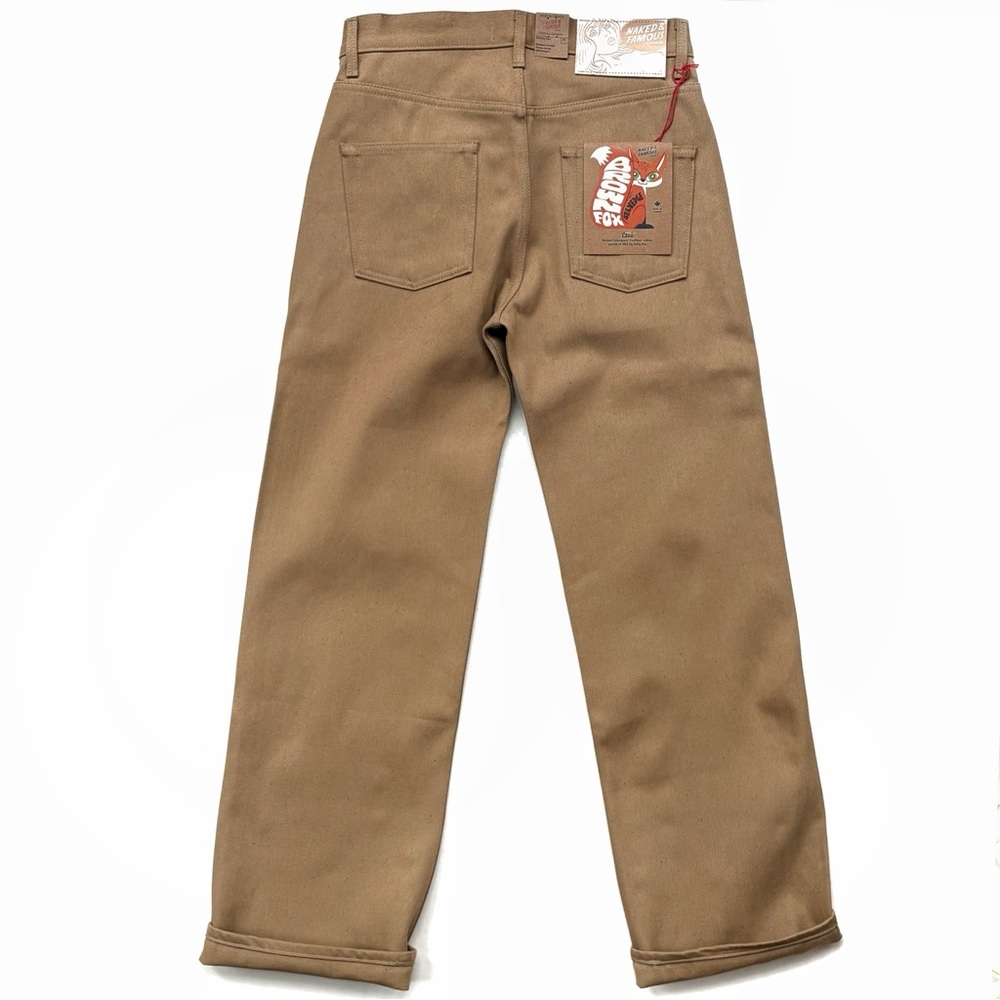 Naked & Famous Denim Brown Fox Selvedge Denim - Strong Guy Jeans - Picture 5 of 7